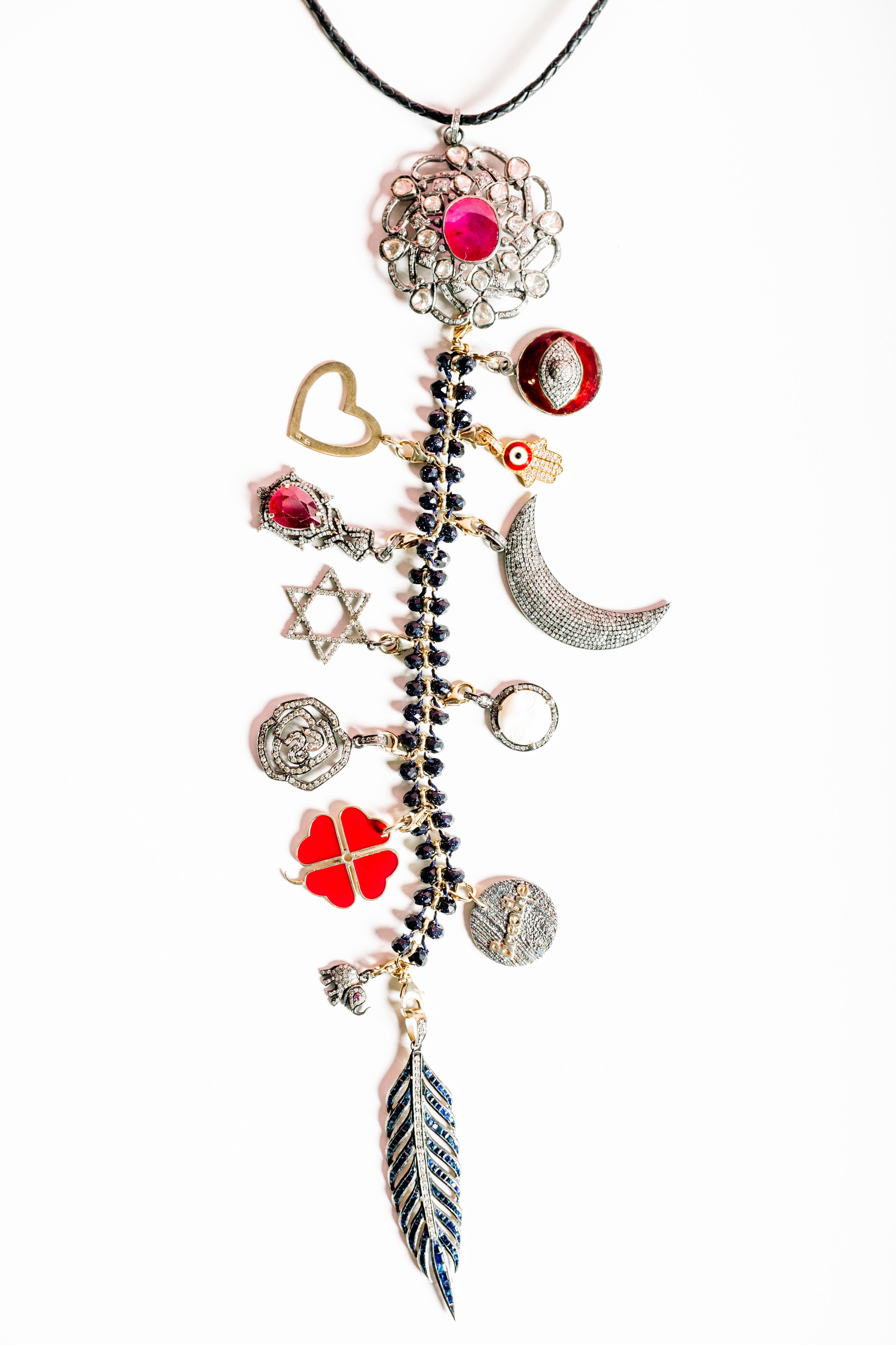 Clarissa Bronfman Signature 'Scarlet II' Symbol Tree Necklace (Zeitgenössisch)