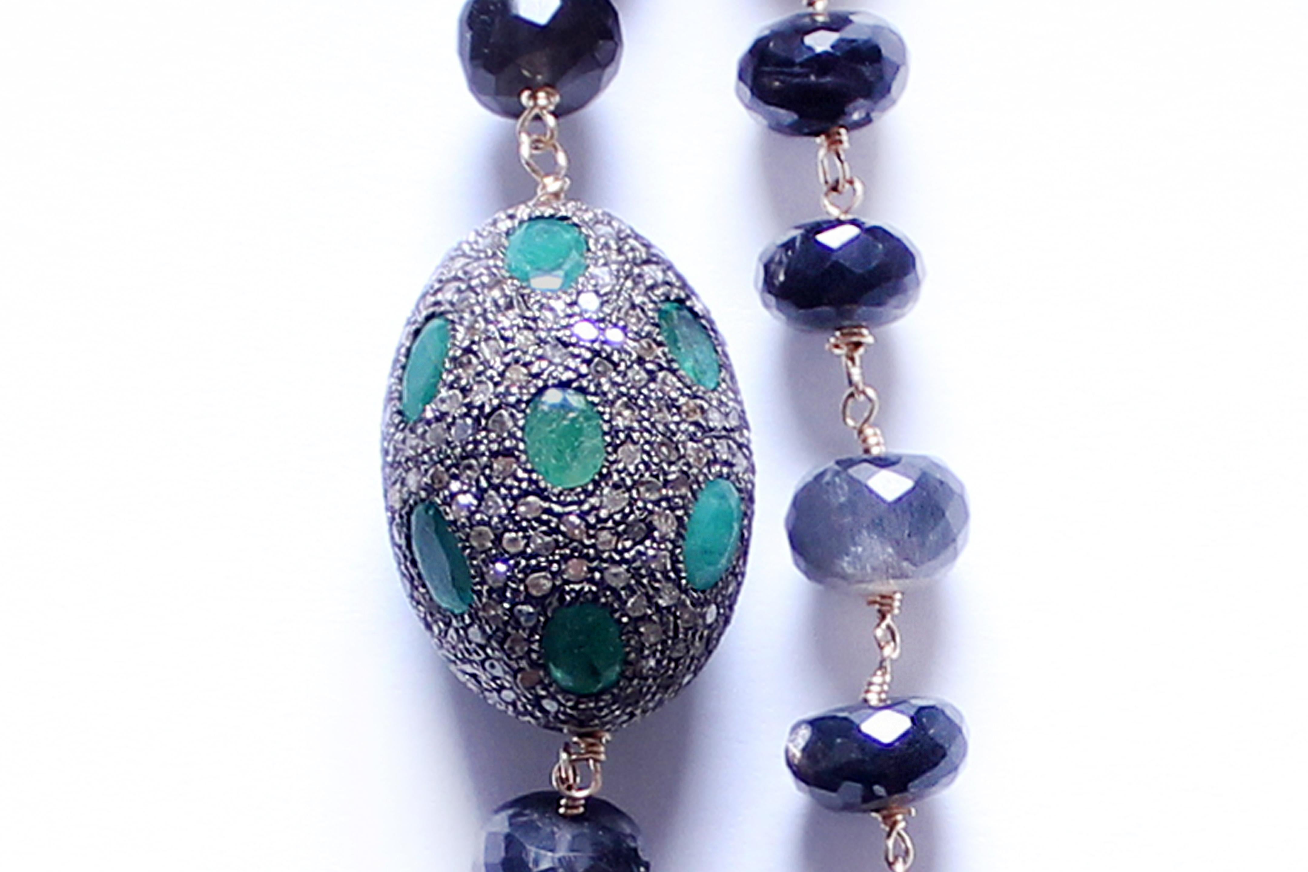 diamond rosary bead necklace