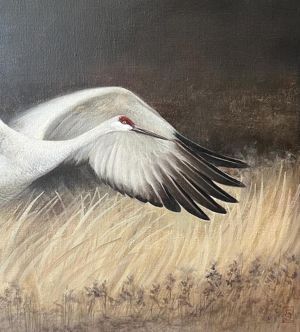 Homing In - Brown Animal Painting by Clarissa James