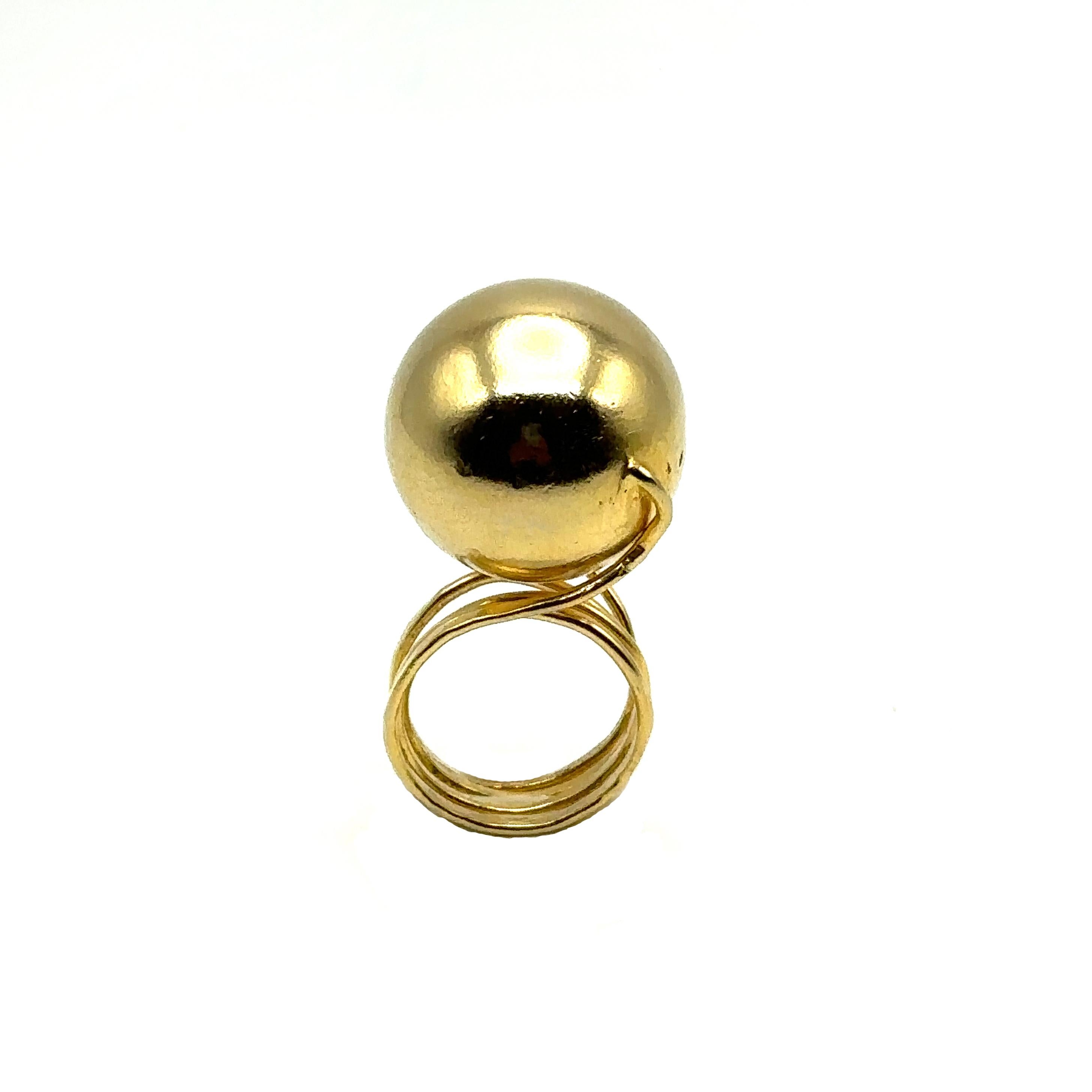 Contemporary Clarisse - ring 14k gold plated For Sale