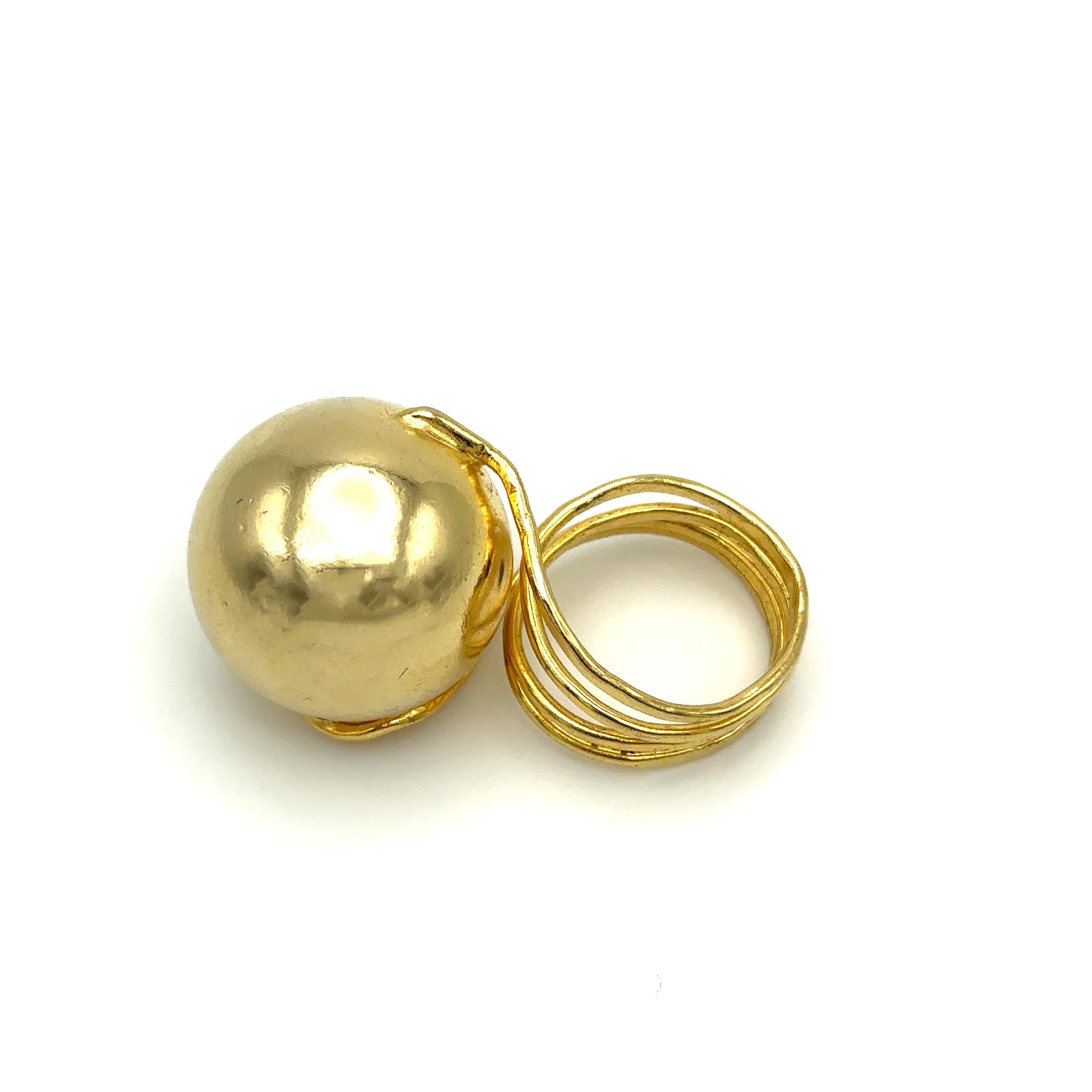Clarisse - ring 14k gold plated In New Condition For Sale In Forest Hills, NY