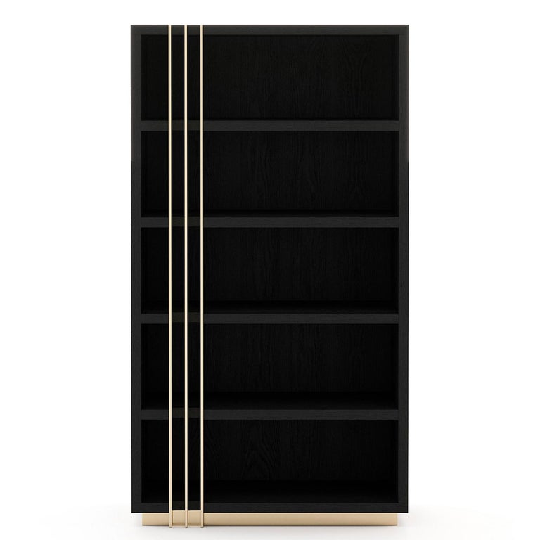 Clark Black Ash Bookcase For Sale at 1stDibs