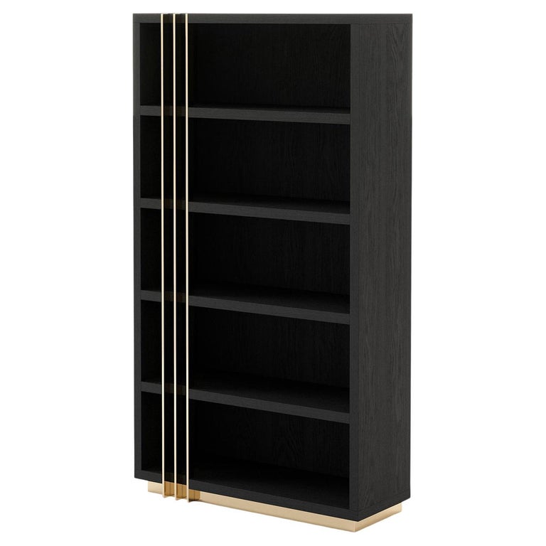 Clark Black Ash Bookcase For Sale at 1stDibs