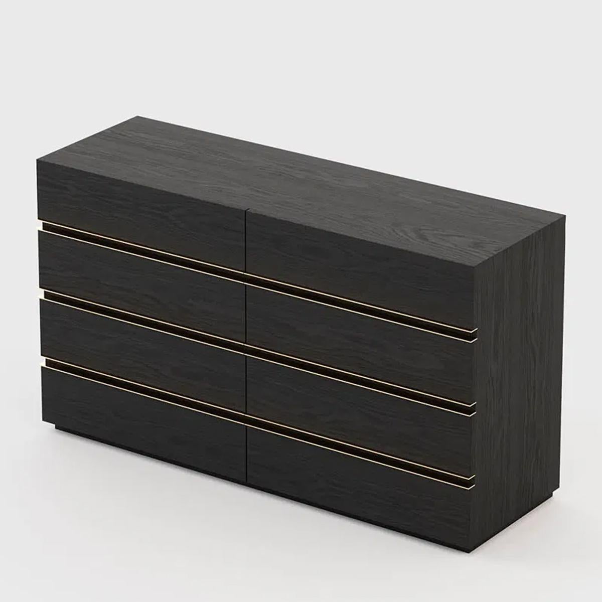 Spanish Clark Black Ash Chest of Drawers For Sale