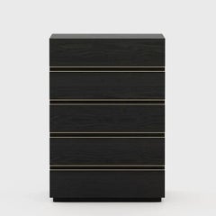 Clark Black Ash High Chest of Drawers