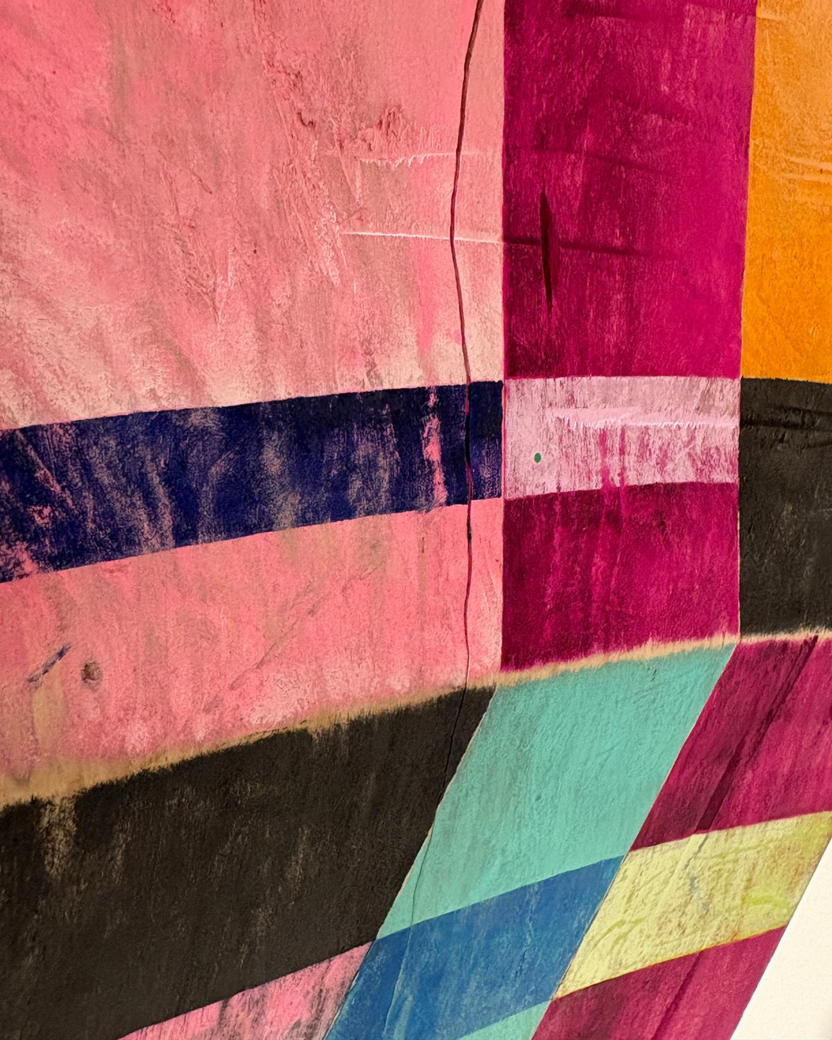 Viaggiatore del tempo, Ondata di calore (scultura astratta in legno ispirata a Frank Stella) in vendita 13