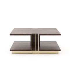 Clark Ebony Coffee Table in Solid Matte Ebony Wood