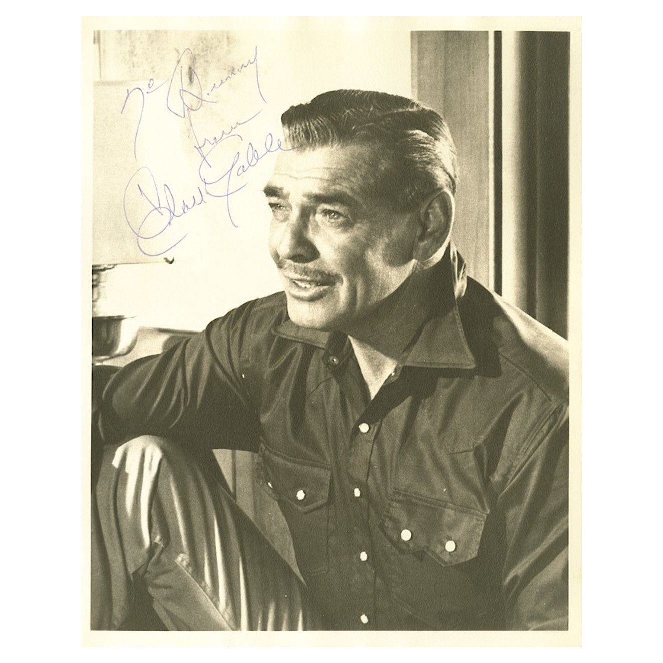 Clark Gable Signed Photograph For Sale