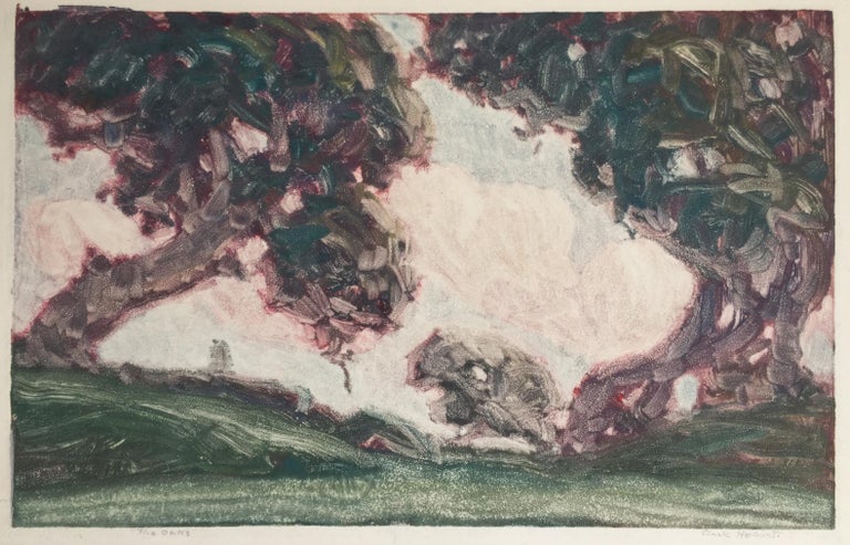 Clark Hobart Landscape Print - THE OAKS