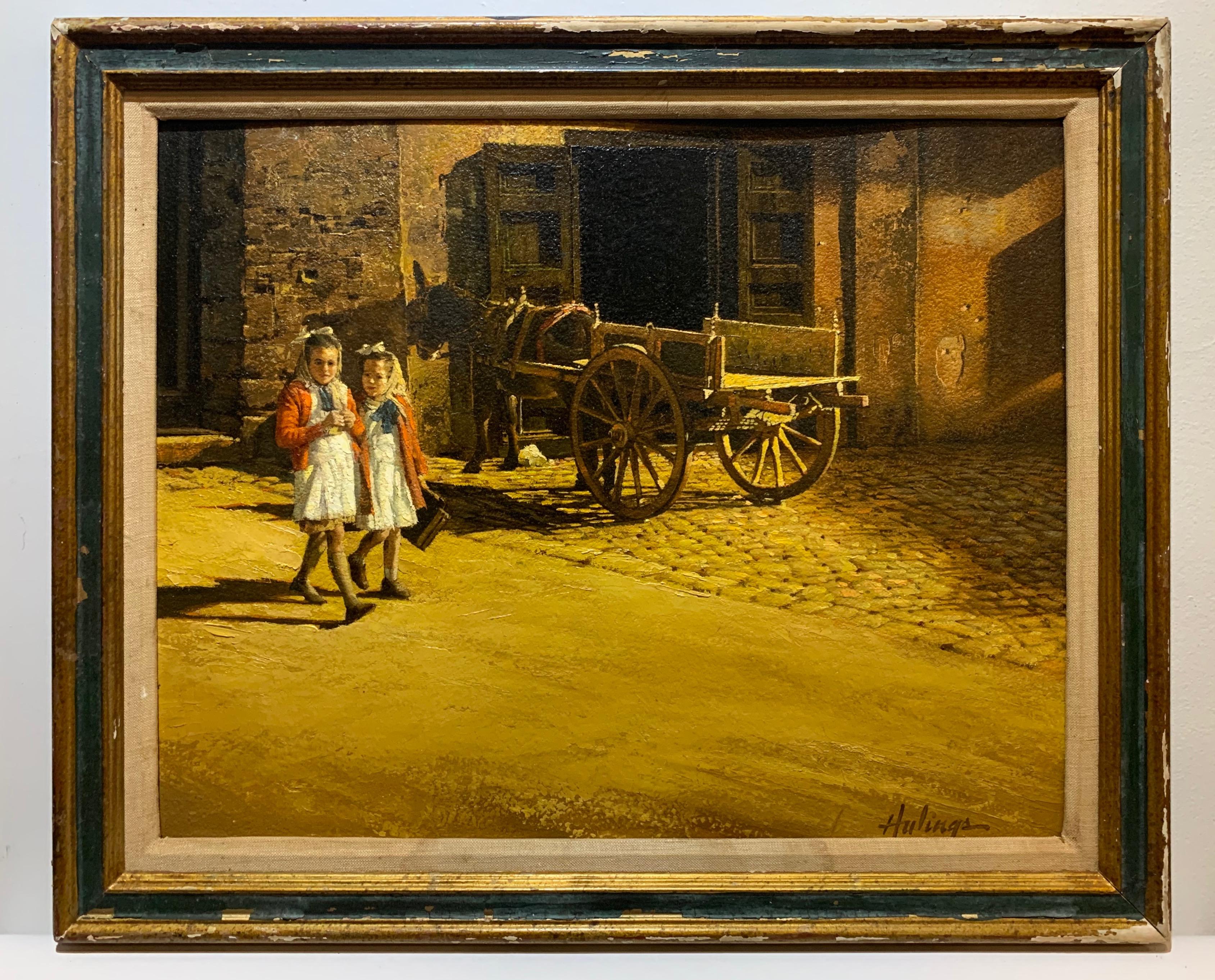 Clark Hulings (1922-2011) fue un pintor realista estadounidense. En sus primeros años de vida, conoció diferentes mercados, ruinas históricas y paisajes de Europa, que le influyeron para pintar más adelante.

Este cuadro realista representa a 2