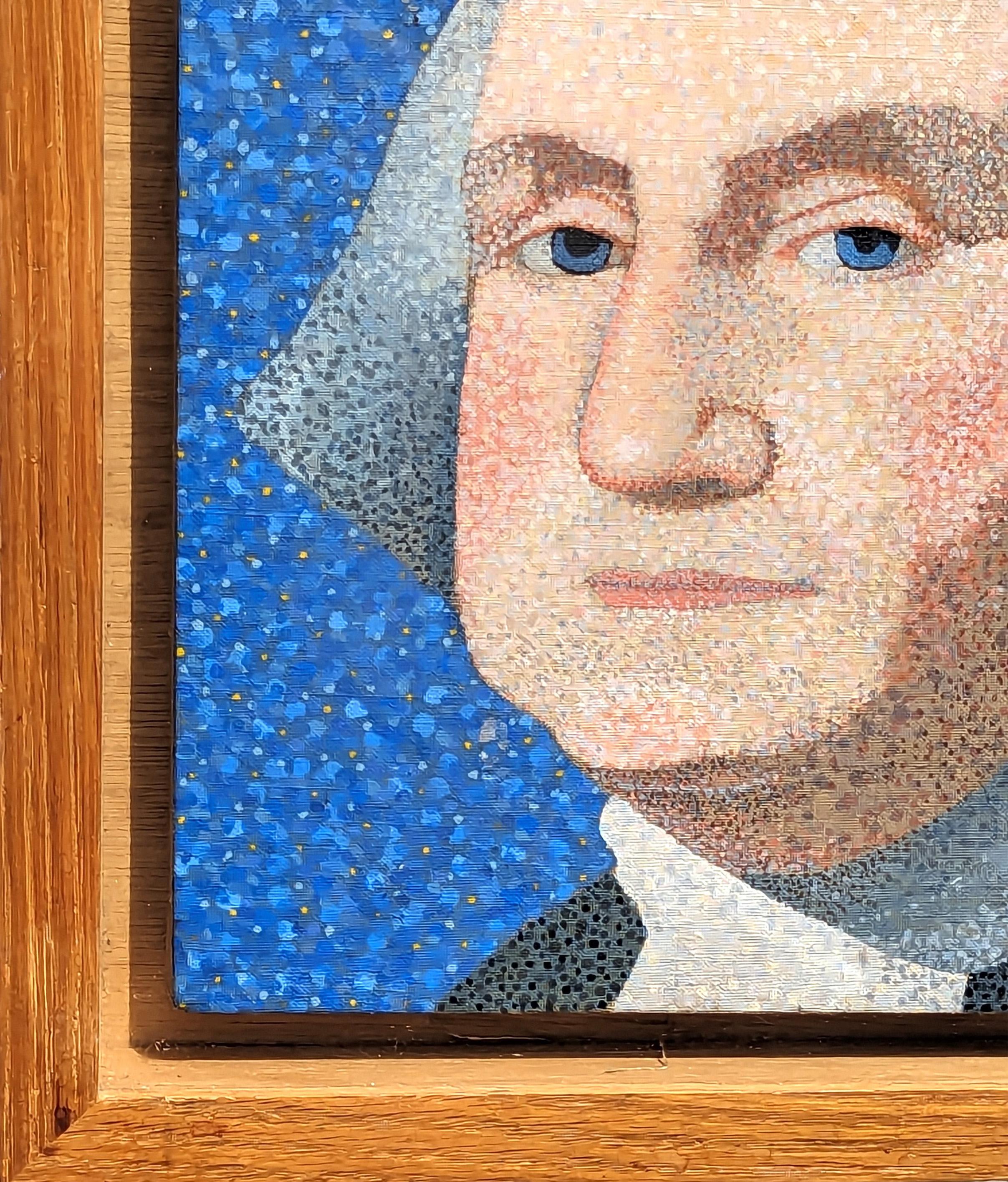 Portrait présidentielle figuratif pointilliste « Paris, France George Washington »  en vente 1