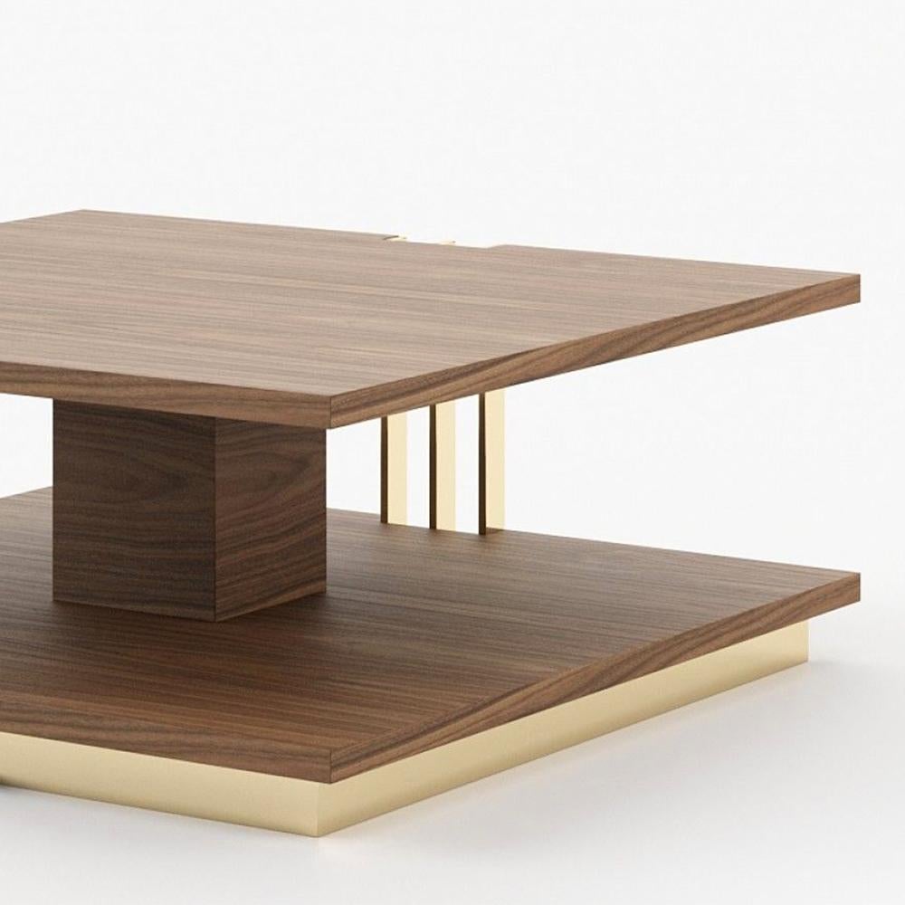 XXIe siècle et contemporain Table basse Clark en noyer en vente
