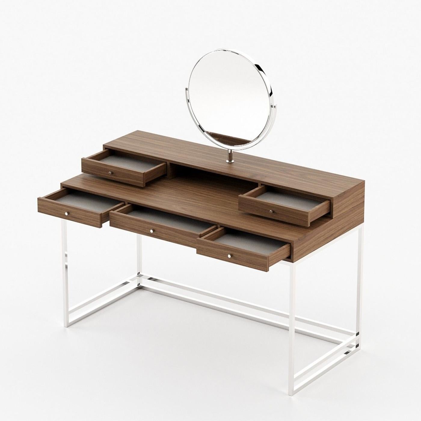 Hand-Crafted Clark Walnut Dressing Table For Sale