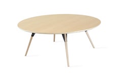 Clarke Industrial Coffee Oval Table Maple White