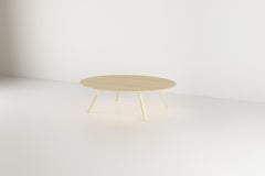 Clarke Industrial Coffee Oval Table Maple White