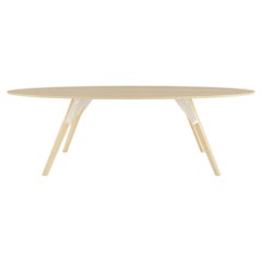 Clarke Industrial Coffee Oval Table Maple White