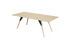 Clarke Industrial Coffee Rectangular Table Maple Black