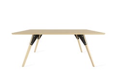 Clarke Industrial Coffee Square Table Maple Black