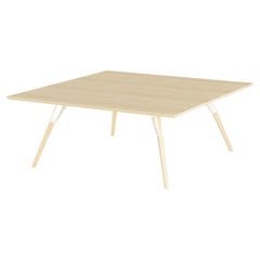 Clarke Industrial Coffee Square Table Maple White