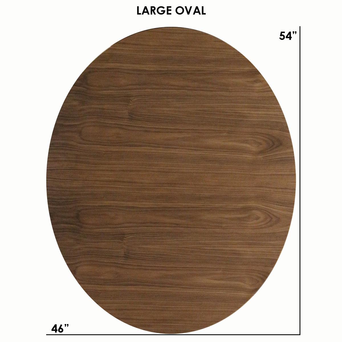 Moderne Table basse industrielle Clarke Ovale Noyer Blanc en vente