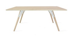 Clarke Industrial Coffee Table Rectangular Maple White