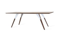 Clarke Industrial Coffee Table Rectangular Walnut White