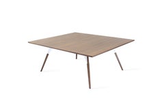 Clarke Industrial Coffee Table Rectangular Walnut White