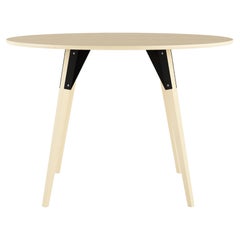 Clarke Industrial Oval Table Maple Black