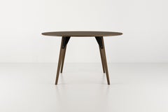 Clarke Industrial Oval Table Walnut Black