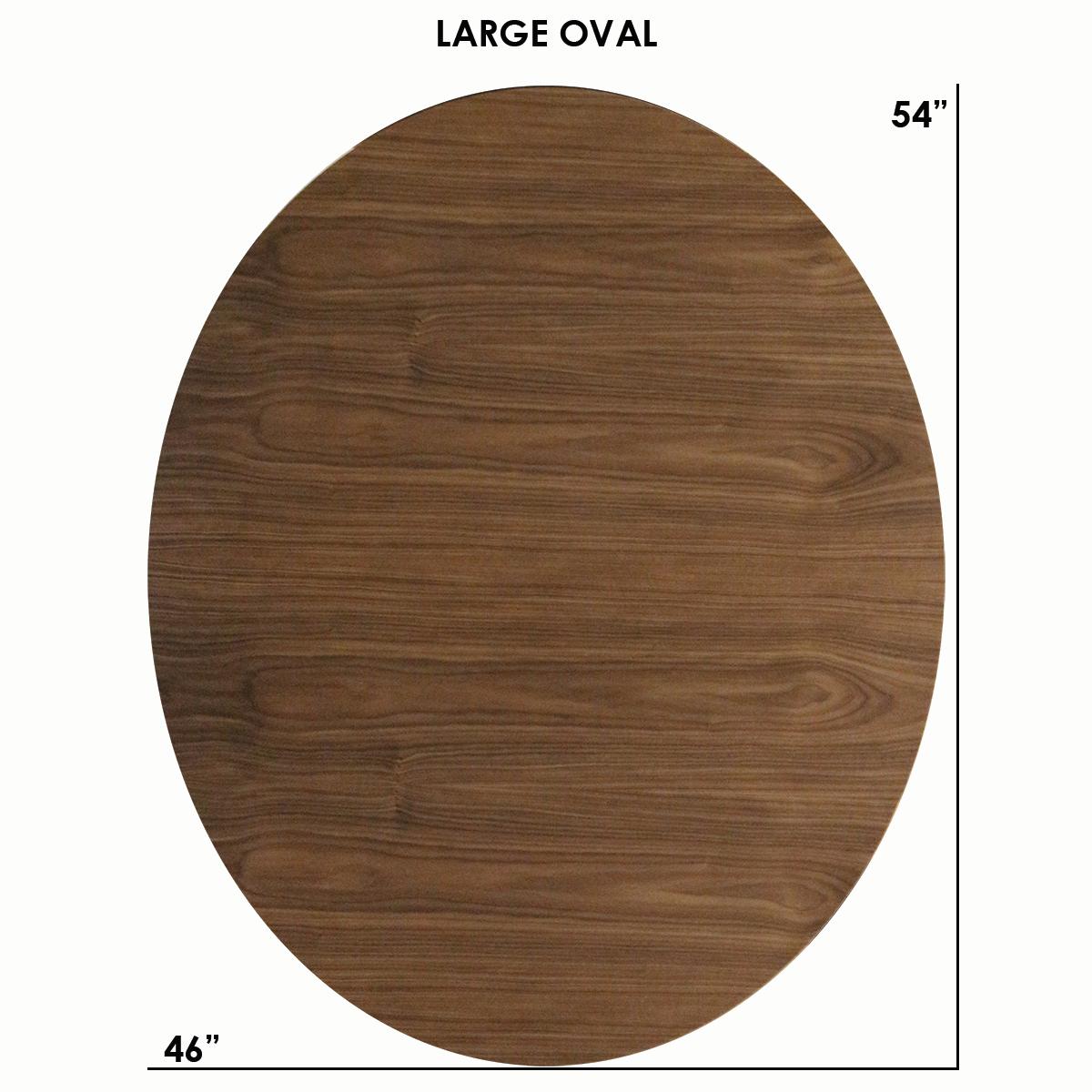 Minimalist Clarke Industrial Oval Table Walnut Black For Sale