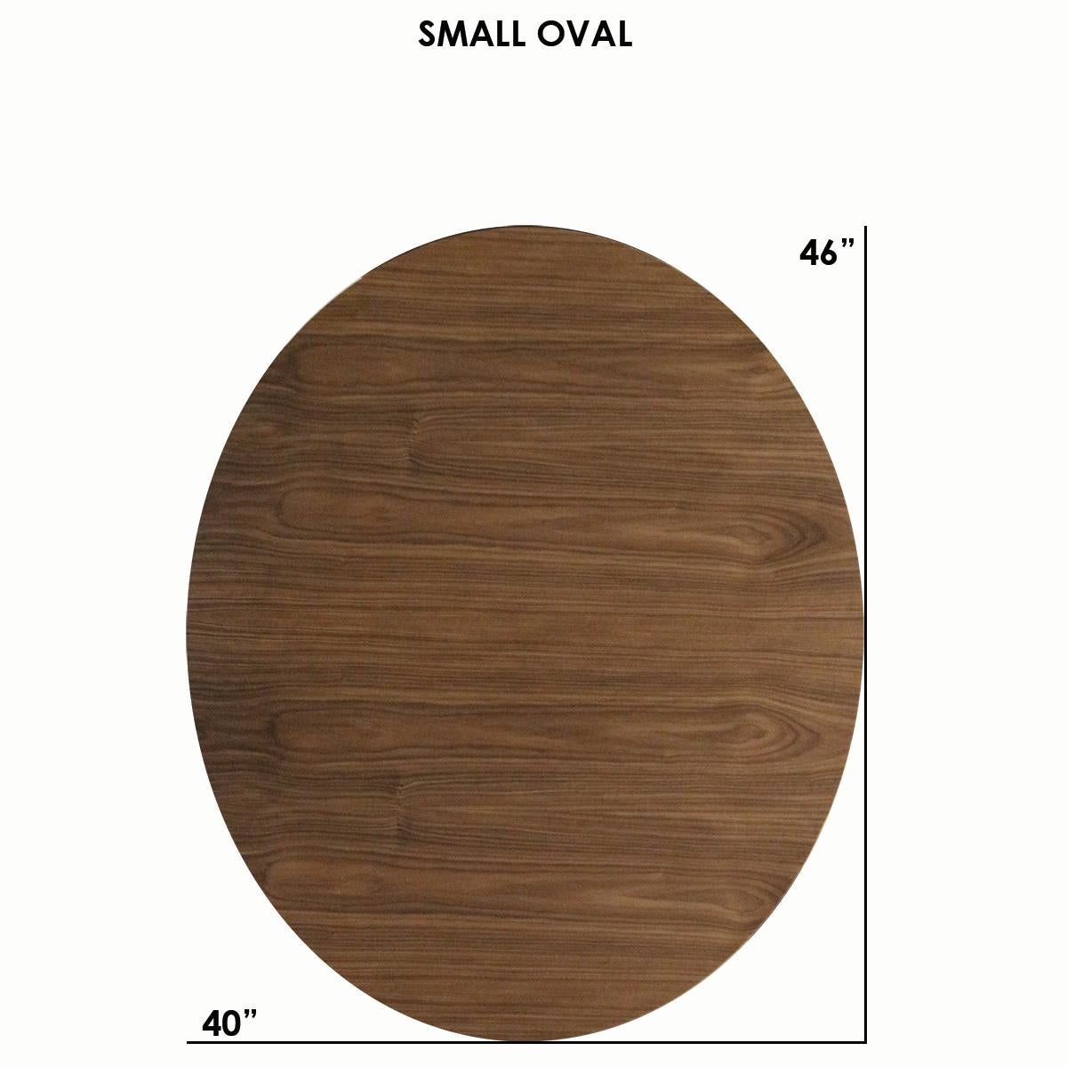 Minimalist Clarke Industrial Oval Table Walnut White For Sale