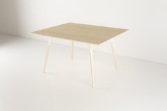 Clarke Industrial Rectangular Table Maple White