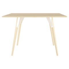 Clarke Industrial Rectangular Table Maple White
