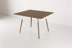 Clarke Industrial Rectangular Table Walnut White
