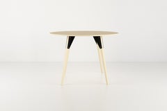 Clarke Industrial Round Table Maple Black