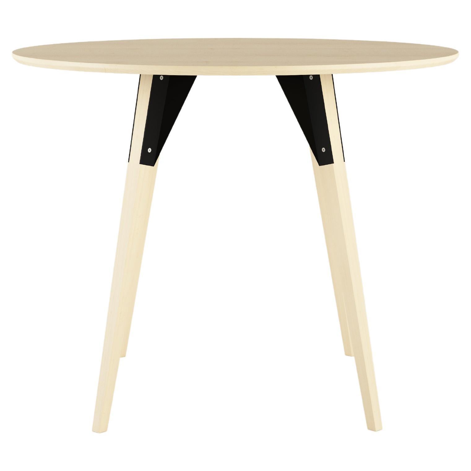 Clarke Industrial Round Table Maple Black