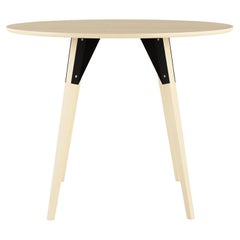 Clarke Industrial Round Table Maple Black