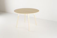 Clarke Industrial Round Table Maple White