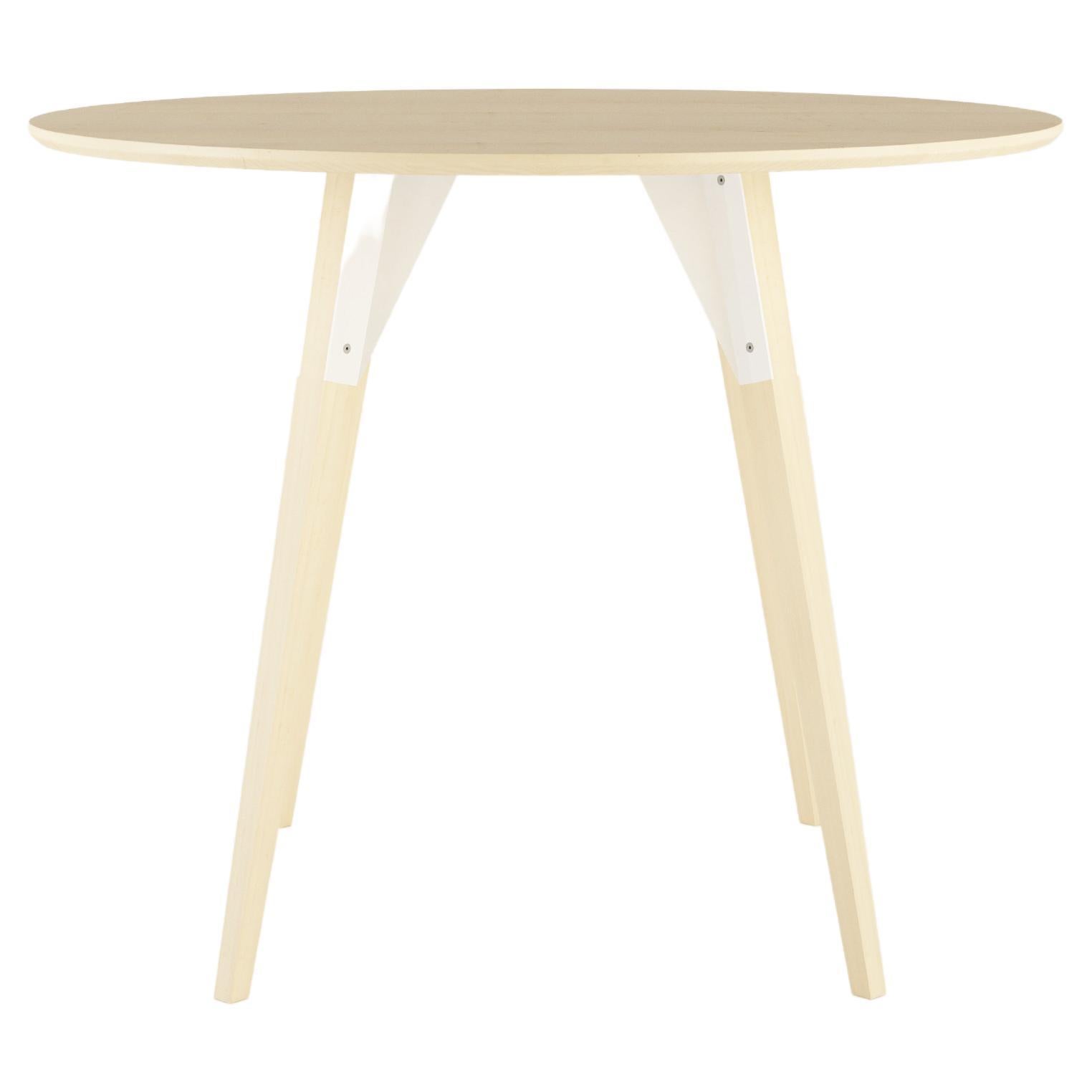 Clarke Industrial Round Table Maple White For Sale