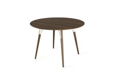 Clarke Industrial Round Table Walnut White