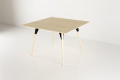 Clarke Industrial Square Table Maple Black