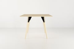 Clarke Industrial Square Table Maple Black