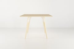 Clarke Industrial Square Table Maple White