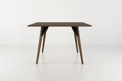 Clarke Industrial Square Table Walnut Black