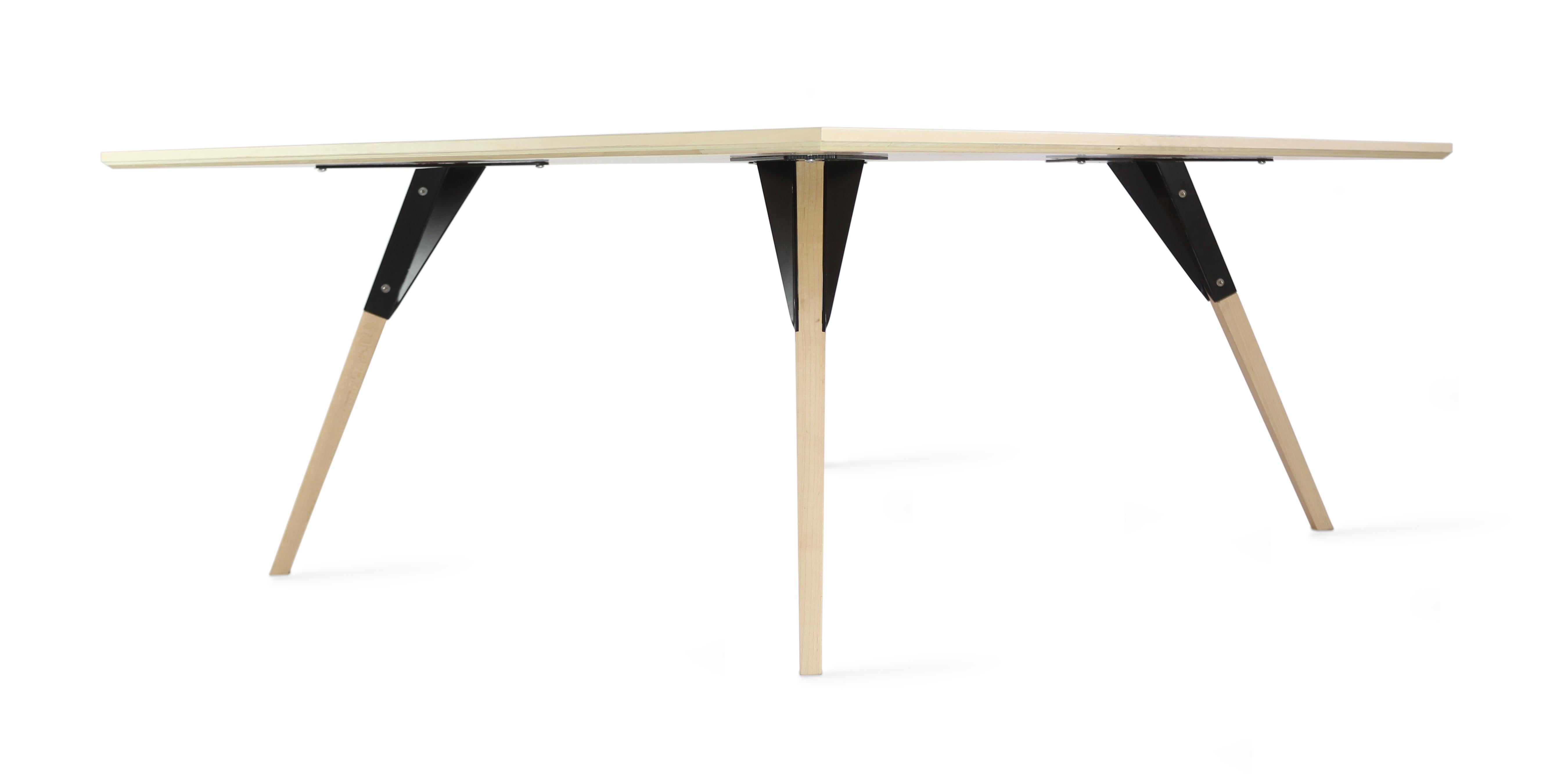 Scandinavian Modern Clarke Rectangular Coffee Table Maple Black For Sale