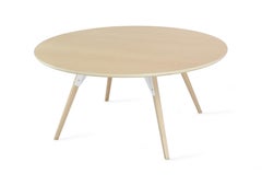 Mesa baja redonda Clarke arce blanco