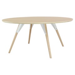 Mesa baja redonda Clarke arce blanco