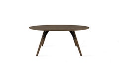 Clarke Round Coffee Table Walnut Black
