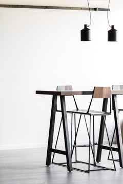 Tabouret de bar Clarkester en noyer noir