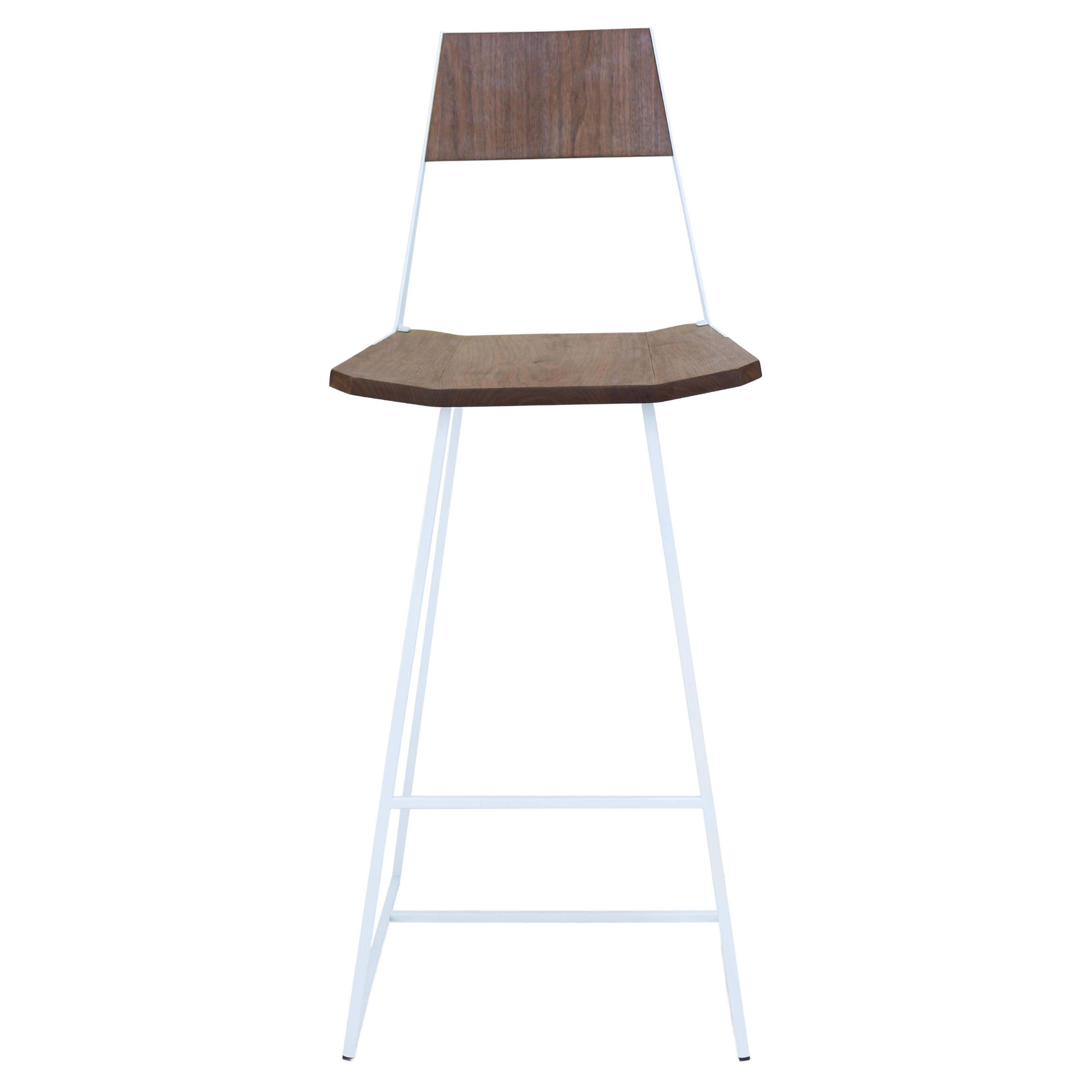 Clarkester Bar Stool Walnut White For Sale